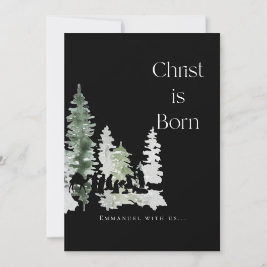 Christ Born Christelijk Geboorte Zwart (Voorkant)