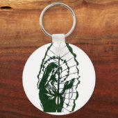 Christ Carved on a Leaf Sleutelhanger (Voorkant)