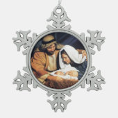 CHRIST CHILD TIN SNEEUWVLOK ORNAMENT (Voorkant)
