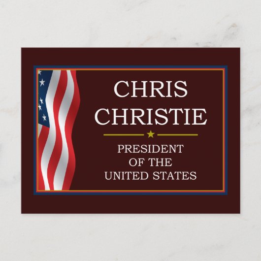Christ Christie President V3 Briefkaart (Voorkant)