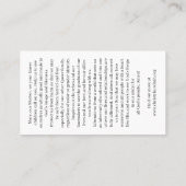 Christ Church Rainbow Madonna Card Visitekaartje (Achterkant)