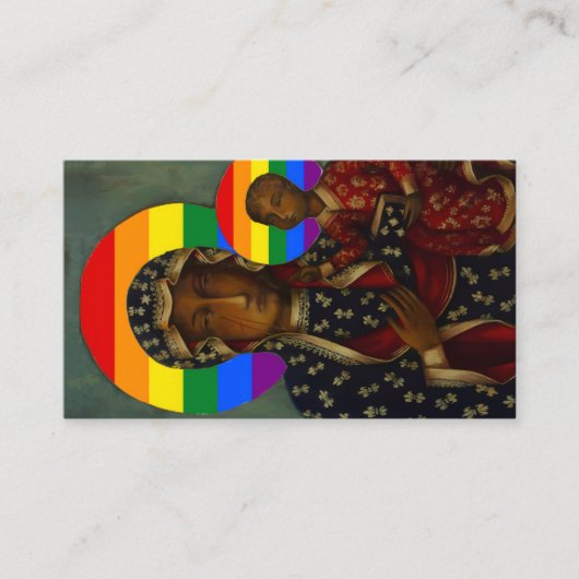 Christ Church Rainbow Madonna Card Visitekaartje (Voorkant)