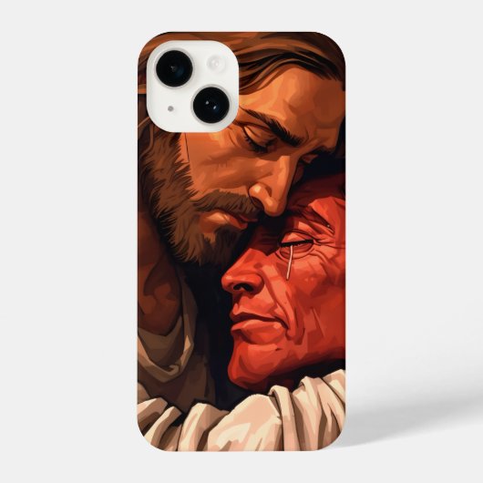 Christ Comforting Lucifer iPhone case  iPhone Hoesje (Achterkant)