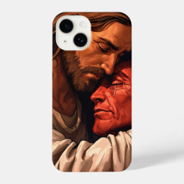 Christ Comforting Lucifer iPhone case iPhone 14 Hoesje