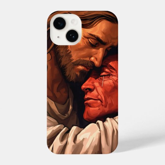 Christ Comforting Lucifer iPhone case iPhone Hoesje (Achterkant)