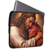 Christ Comforting Lucifer Laptop Case (Voorkant Rechts)