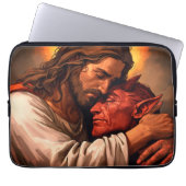 Christ Comforting Lucifer Laptop Case (Voorkant)