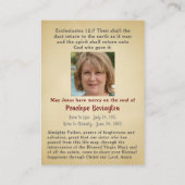 Christ Consoles Catholic Funeral Memorial Kaart Visitekaartje (Achterkant)