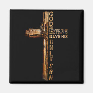 Christ Cross Christelijk Johannes 3 16 God Zo Love Magneet