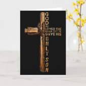Christ Cross Christian John 3 16 God So Loved The  Kaart (Gele Bloem)