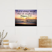 CHRIST DIE ME STERKTE SCHRIPTUUR GEEFT POSTER (Keuken)