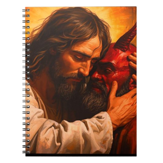 Christ Embracing Lucifer Notebook  Notitieboek (Voorkant)