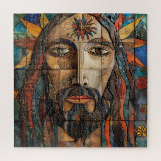Christ Folk Mosaic Legpuzzel (Verticaal)