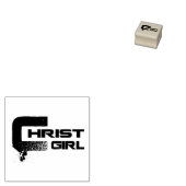 Christ Girl - Cool Christelijk Meisje Faith Rubberstempel (Gestempeld)