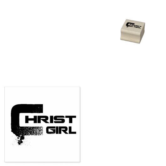 Christ Girl - Cool Christelijk Meisje Faith Rubberstempel (Gestempeld)