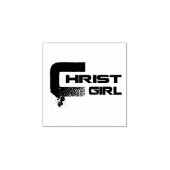 Christ Girl - Cool Christelijk Meisje Faith Rubberstempel (Afrduk)
