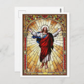 CHRIST Glas in lood Window Briefkaart (Voorkant / Achterkant)