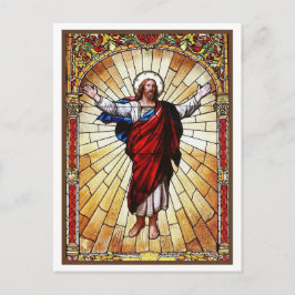 CHRIST Glas in lood Window Briefkaart
