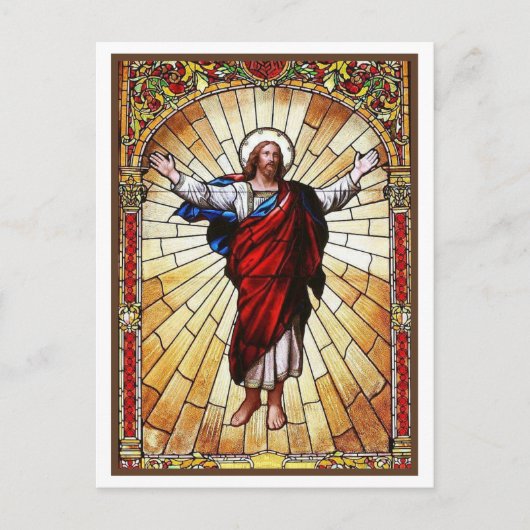 CHRIST Glas in lood Window Briefkaart (Voorkant)