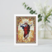 CHRIST Glas in lood Window Briefkaart (Staand voorkant)