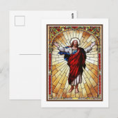 CHRIST Glas in lood Window Briefkaart (Voorkant / Achterkant)