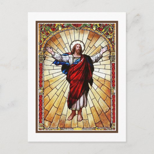 CHRIST Glas in lood Window Briefkaart (Voorkant)