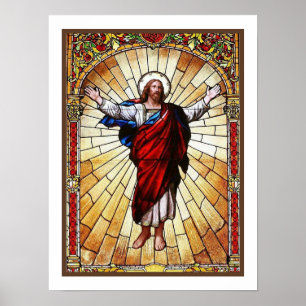 CHRIST Glas in lood Window Poster