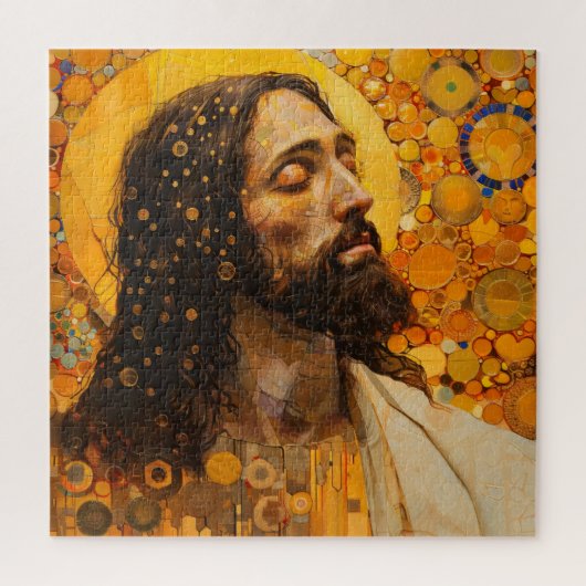 Christ Golden Abstract Art Legpuzzel (Verticaal)