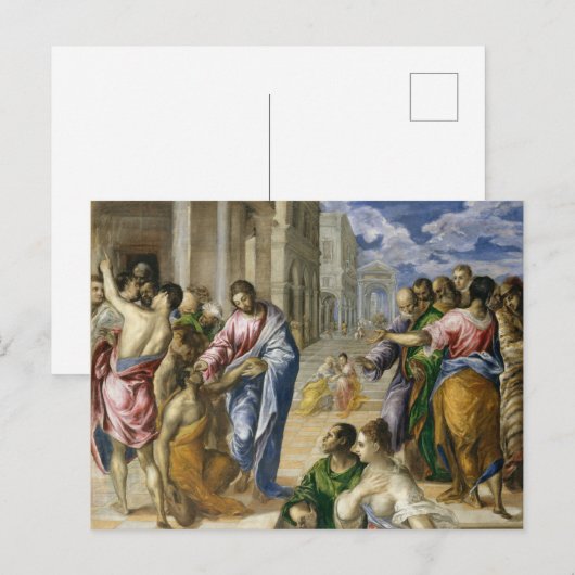 Christ Healing the Blind Briefkaart (Voorkant / Achterkant)