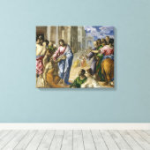 Christ Healing the Blind Canvas Afdruk (Insitu (Houten vloer))