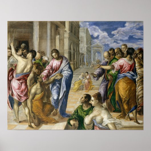 Christ Healing the Blind Poster (Voorkant)