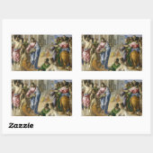 Christ Healing the Blind Rechthoekige Sticker (Vel)