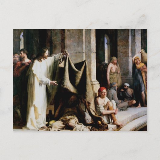 Christ Healing the Sick at Bethesda by Carl Bloch Briefkaart (Voorkant)