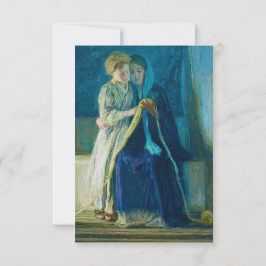 Christ & His Mother Studying the Scripts Bedankkaart (Voorkant)