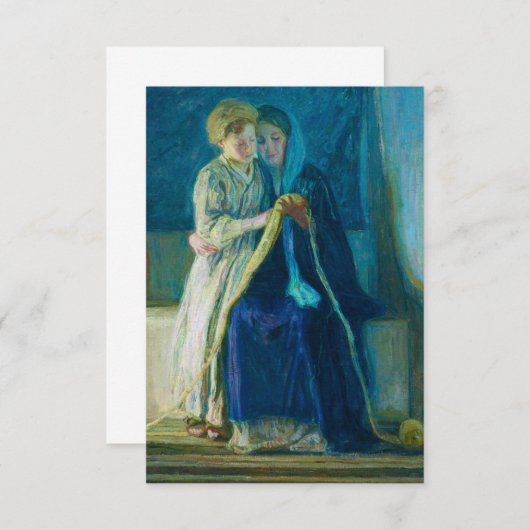 Christ & His Mother Studying the Scripts Bedankkaart (Voorkant / Achterkant)