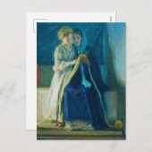 Christ & His Mother Studying the Scripts Feestdagenkaart (Voorkant / Achterkant)