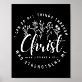 Christ I Can Do All Things Through Who Strengthens Poster (Voorkant)