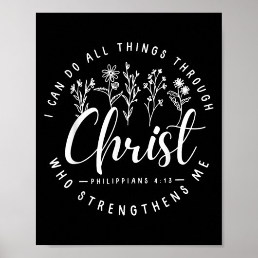 Christ I Can Do All Things Through Who Strengthens Poster (Voorkant)
