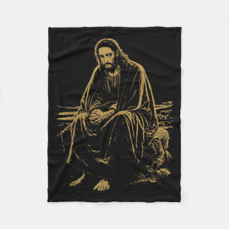 Christ in the Desert Jesus Prayer Christian Faiths Fleece Deken
