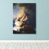 Christ in the Storm on the Sea of Galilee, 1633 Canvas Afdruk (Insitu (Houten vloer))