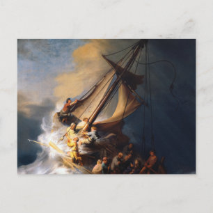 Christ in the Storm on the Sea of Galileo, 1633 Briefkaart