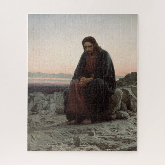 Christ in the Wilderness - Ivan Kramskoy  Legpuzzel (Verticaal)