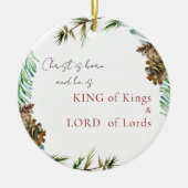 Christ is Born Christelijk Custom Christmas Keramisch Ornament (Voorkant)