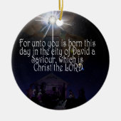 CHRIST IS BORN ORNAMENT Luke 2:11 (Voorkant)
