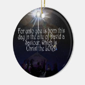 CHRIST IS BORN ORNAMENT Luke 2:11 (Links)