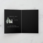 Christ is Born White Nativity Black Christmas II Feestdagen Kaart (Binnen)