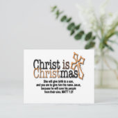 CHRIST IS CHRISTMAS FEESTDAGENKAART (Staand voorkant)