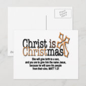 CHRIST IS CHRISTMAS FEESTDAGENKAART (Voorkant / Achterkant)