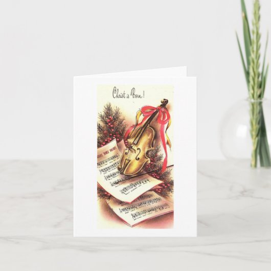  Christ is geboren Kerst Kaart (Voorkant)