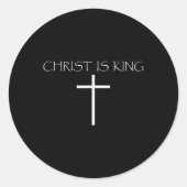 Christ is King Christelijk Faith Church Christ is  Ronde Sticker (Voorkant)